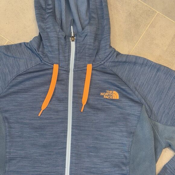 The North Face Women’s Mash Up Jacket Fleece Blue Neon Orange Size XL – EUC - Picture 2 of 14
